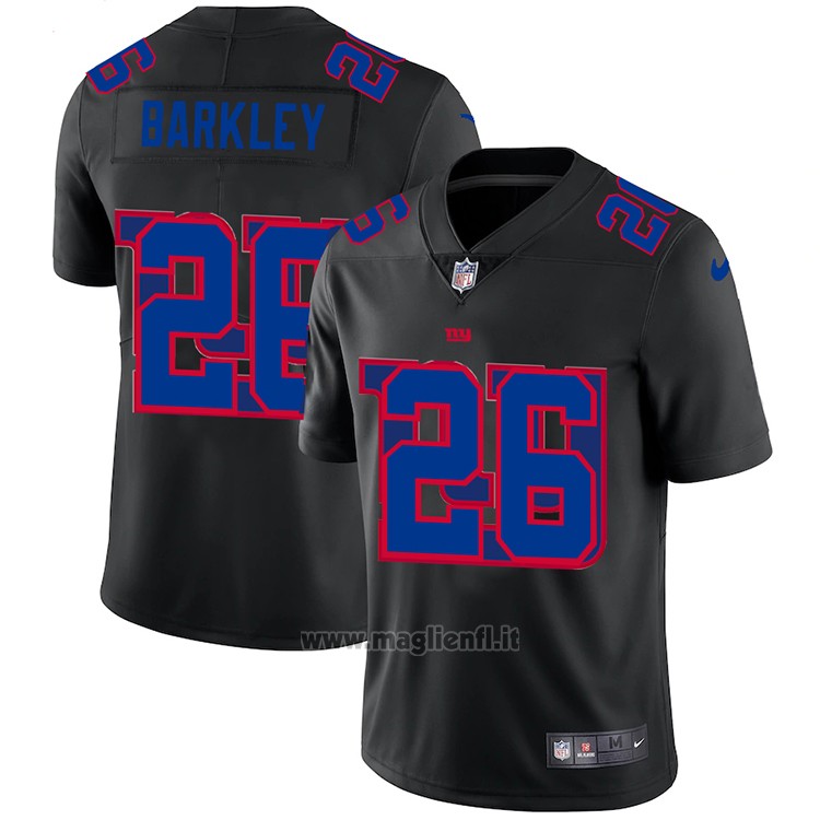 Maglia NFL Limited New York Giants Barkley Logo Dual Overlap Nero